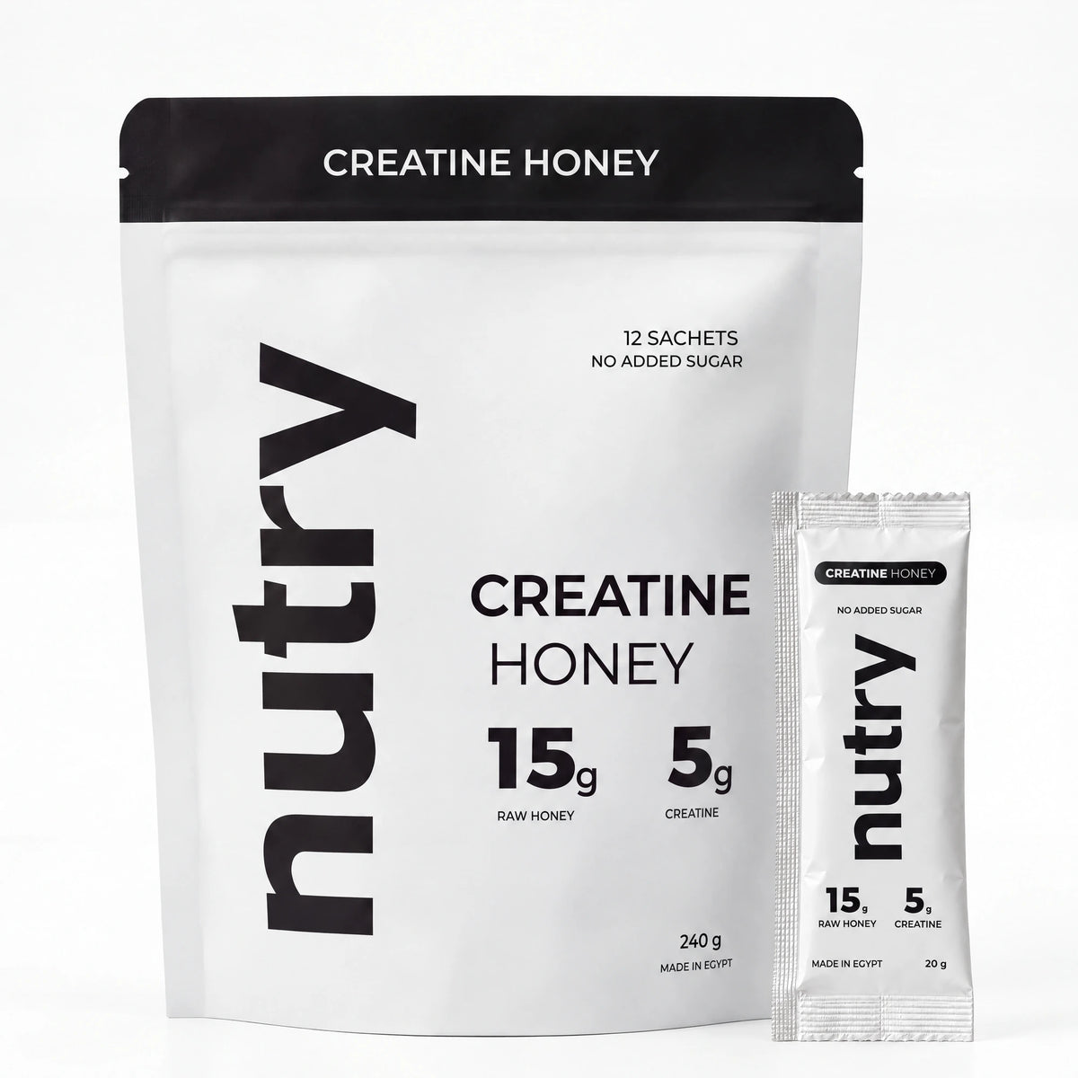 Nutry Creatine Honey pouch, 12 sachets, with one 20 g sachet